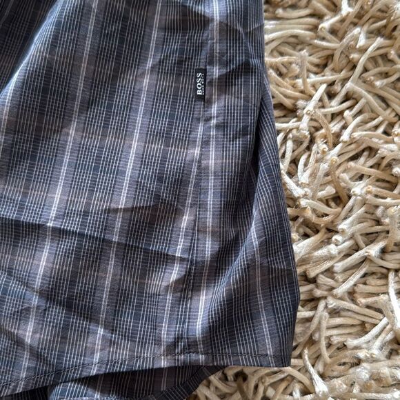 Boss Slim Fit Long Sleeve Shirt Plaid Size L - Picture 6 of 9